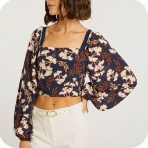 Caballero Collection - Rosine Ginko Block Print Top - XS